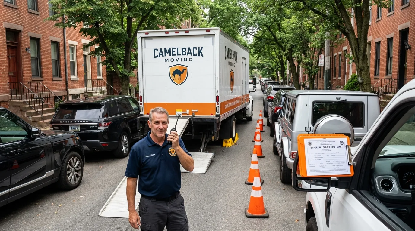 City street loading permit setup in Huguenot, NY